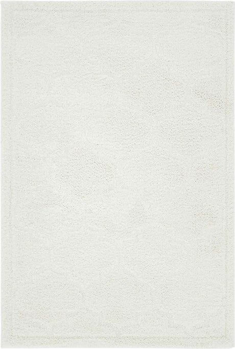 Ivory 4' 1 x 6' 1 Trellis Shag Rectangle Area Rug Thick Soft Touch Fluffy & Plush Shaggy Pile