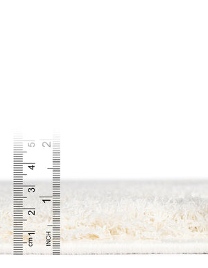 Ivory 3' x 10' Trellis Shag Runner Rug