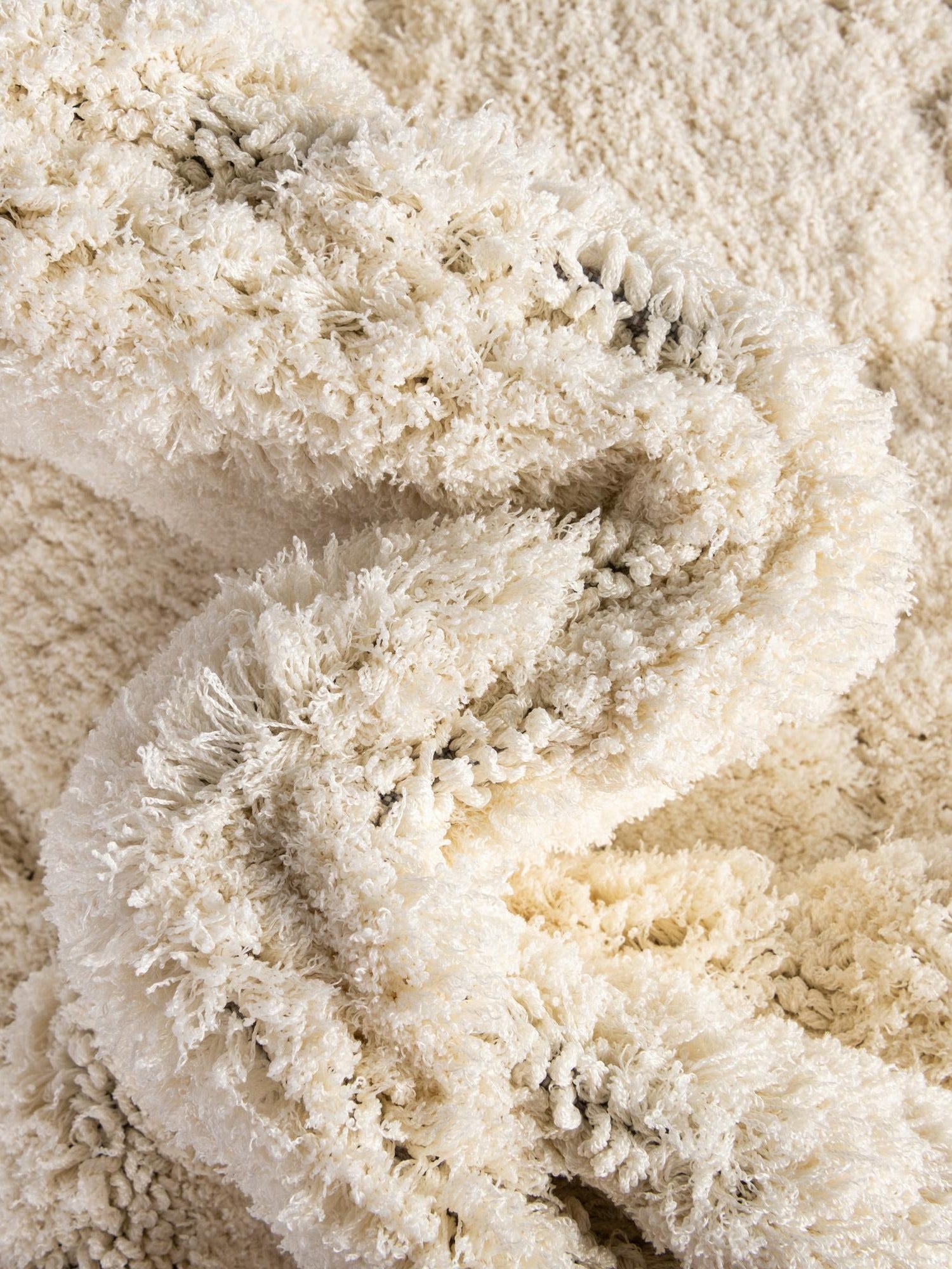 Ivory 2' 7 x 10' Trellis Shag Runner Area Rug Thick Soft Touch Fluffy & Plush Shaggy Pile Geometric Modern Unique Carpet for Home Interior Design for Sale at Rug Engine