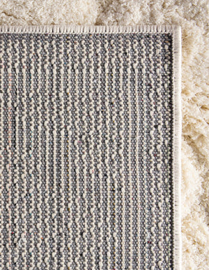 Ivory 2' x 6' 9 Trellis Shag Runner Area Rug Thick Soft Touch Fluffy & Plush Shaggy Pile