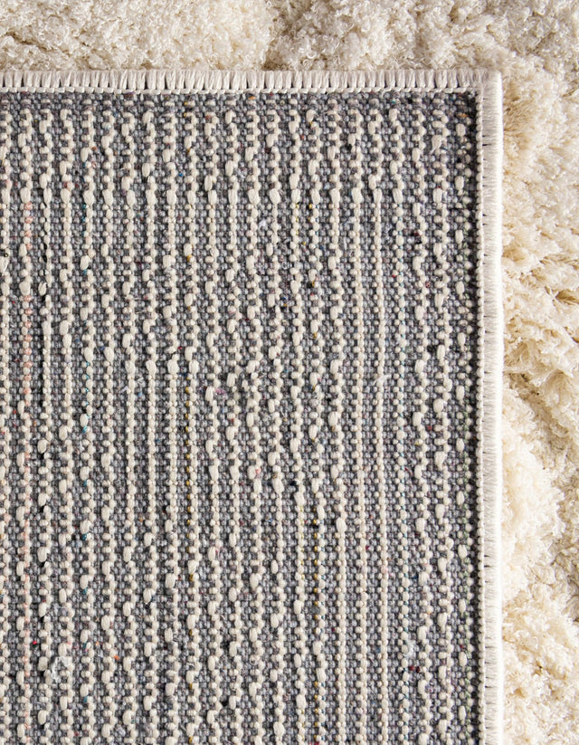 Ivory 2' x 6' 9 Trellis Shag Runner Area Rug Thick Soft Touch Fluffy & Plush Shaggy Pile