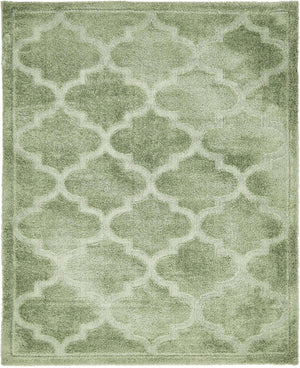 Green 8' x 10' Trellis Shag Rectangle Rug