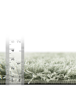 Green 5' 1 x 8' Trellis Shag Rectangle Area Rug Thick Soft Touch Fluffy & Plush Shaggy Pile
