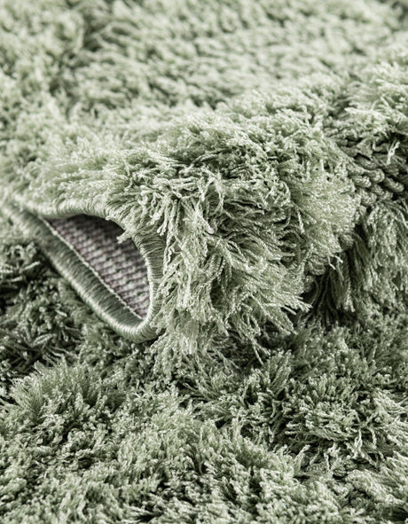 Green 5' 1 x 8' Trellis Shag Rectangle Area Rug Thick Soft Touch Fluffy & Plush Shaggy Pile Geometric Modern Unique Carpet for Home Interior Design for Sale at Rug Engine