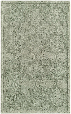 Green 5' 1 x 8' Trellis Shag Rectangle Area Rug Thick Soft Touch Fluffy & Plush Shaggy Pile