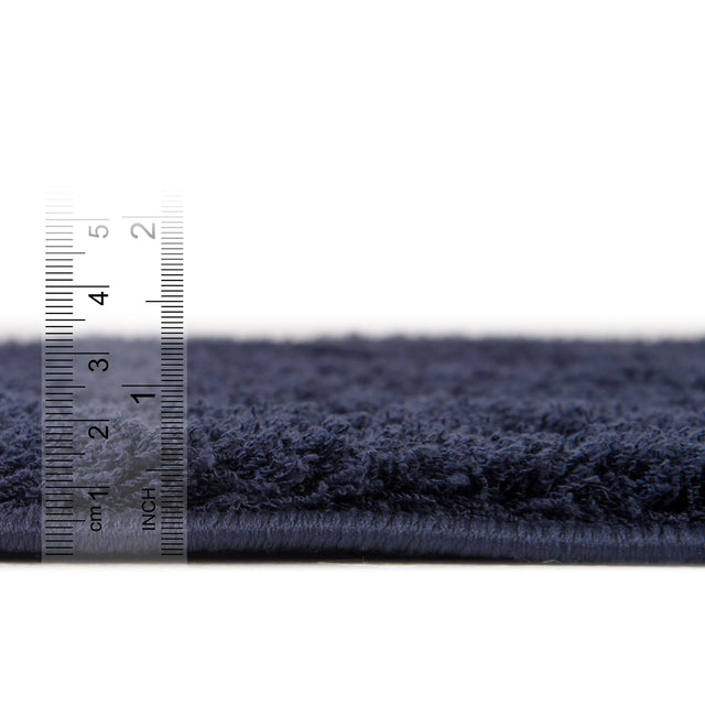 Navy Blue 2' 7 x 10' Trellis Shag Runner Area Rug Thick Soft Touch Fluffy & Plush Shaggy Pile