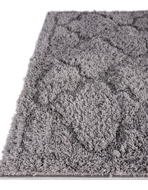 Dark Gray 8' x 10' Trellis Shag Rectangle Rug
