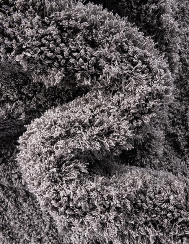 Dark Gray 8' x 10' Trellis Shag Rectangle Rug