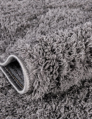 Dark Gray 2' 7 x 10' Trellis Shag Runner Area Rug Thick Soft Touch Fluffy & Plush Shaggy Pile