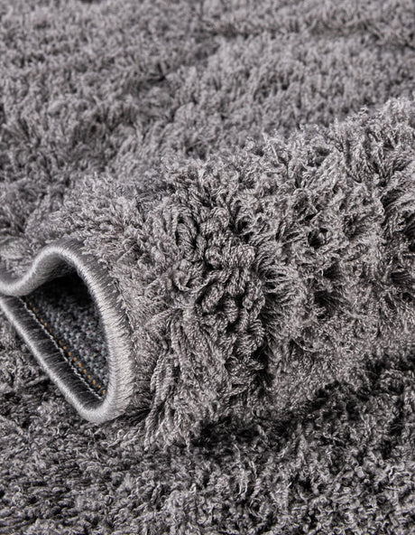 Dark Gray 2' 7 x 10' Trellis Shag Runner Area Rug Thick Soft Touch Fluffy & Plush Shaggy Pile Geometric Modern Unique Carpet for Home Interior Design for Sale at Rug Engine