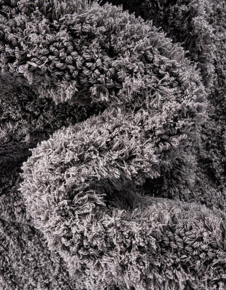 Dark Gray 2' 7 x 10' Trellis Shag Runner Area Rug Thick Soft Touch Fluffy & Plush Shaggy Pile Geometric Modern Unique Carpet for Home Interior Design for Sale at Rug Engine