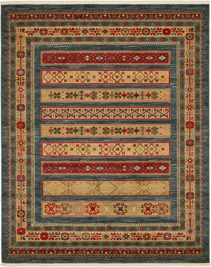 Blue 8' x 10' Fars Rectangle Area Rug 100% Polypropylene Unique Traditional Carpet for Classical Living, Dining Room & Office Spaces for Sale at Rug Engine
