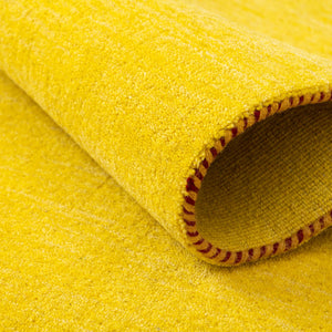 Yellow 3' x 16' 5 Solid Gava Runner Rug