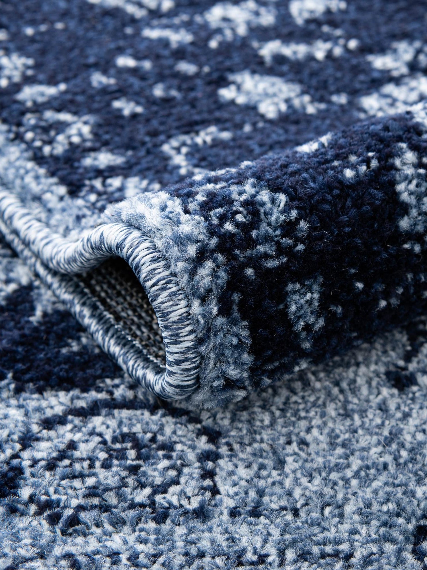 Blue 2' 7 x 10' La Jolla Runner Area Rug 100% Polypropylene Traditional Pattern Easy Clean Carpet for Living, Dining, Bedroom, Office for Sale at Rug Engine