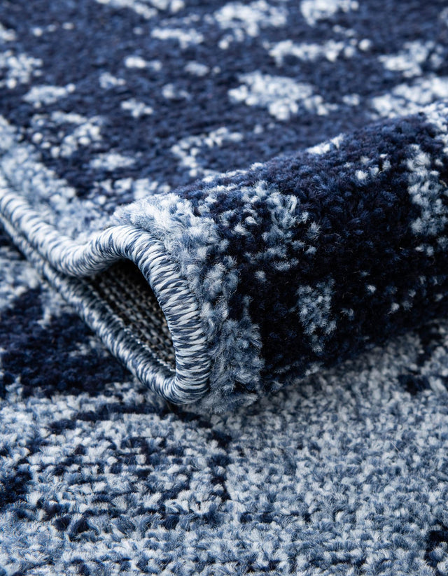 Blue 2' 7 x 10' La Jolla Runner Area Rug 100% Polypropylene Traditional Pattern Easy Clean Carpet for Living, Dining, Bedroom, Office for Sale at Rug Engine