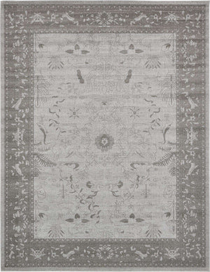 Light Gray 10' x 13' 1 La Jolla Rectangle Area Rug 100% Polypropylene Traditional Pattern Easy Clean Carpet for Living, Dining, Bedroom, Office for Sale at Rug Engine