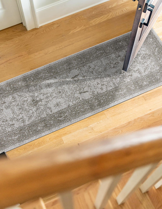 Light Gray 2' 7 x 10' La Jolla Runner Area Rug 100% Polypropylene Traditional Pattern Easy Clean Carpet for Living, Dining, Bedroom, Office for Sale at Rug Engine