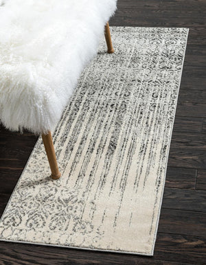 Gray 2' x 8' Del Mar Runner Area Rug 100% Polypropylene Easy Clean Stain Resistant Vivid Modern Carpet Mat for Home Decor Interior Designing for Sale at Rug Engine