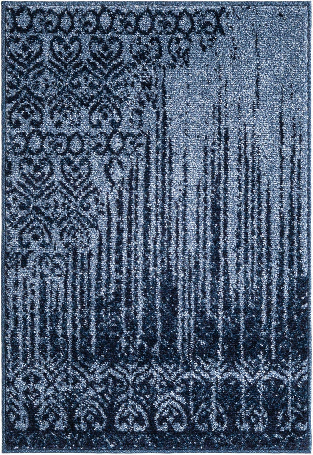 Blue 2' x 3' 1 Del Mar Rectangle Area Rug 100% Polypropylene Easy Clean Stain Resistant Vivid Modern Carpet Mat for Home Decor Interior Designing for Sale at Rug Engine