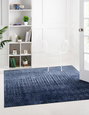Blue 7' 10 x 7' 10 Del Mar Square Area Rug 100% Polypropylene Easy Clean Stain Resistant Vivid Modern Carpet Mat for Home Decor Interior Designing for Sale at Rug Engine