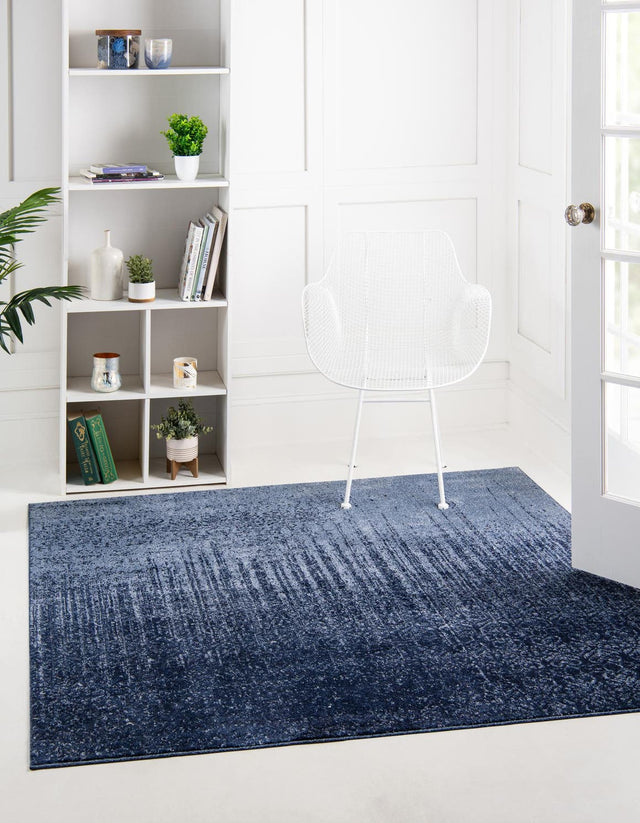 Blue 7' 10 x 7' 10 Del Mar Square Area Rug 100% Polypropylene Easy Clean Stain Resistant Vivid Modern Carpet Mat for Home Decor Interior Designing for Sale at Rug Engine