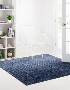 Blue 7' 10 x 7' 10 Del Mar Square Area Rug 100% Polypropylene Easy Clean Stain Resistant Vivid Modern Carpet Mat for Home Decor Interior Designing for Sale at Rug Engine