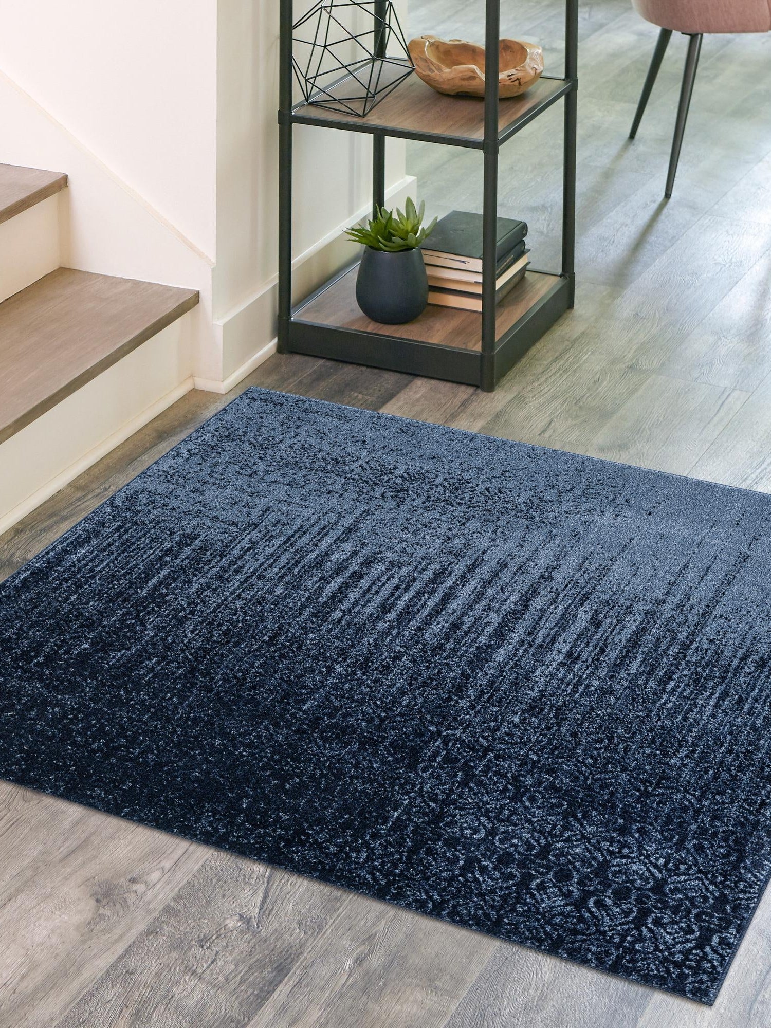 Blue 7' 10 x 7' 10 Del Mar Square Area Rug 100% Polypropylene Easy Clean Stain Resistant Vivid Modern Carpet Mat for Home Decor Interior Designing for Sale at Rug Engine