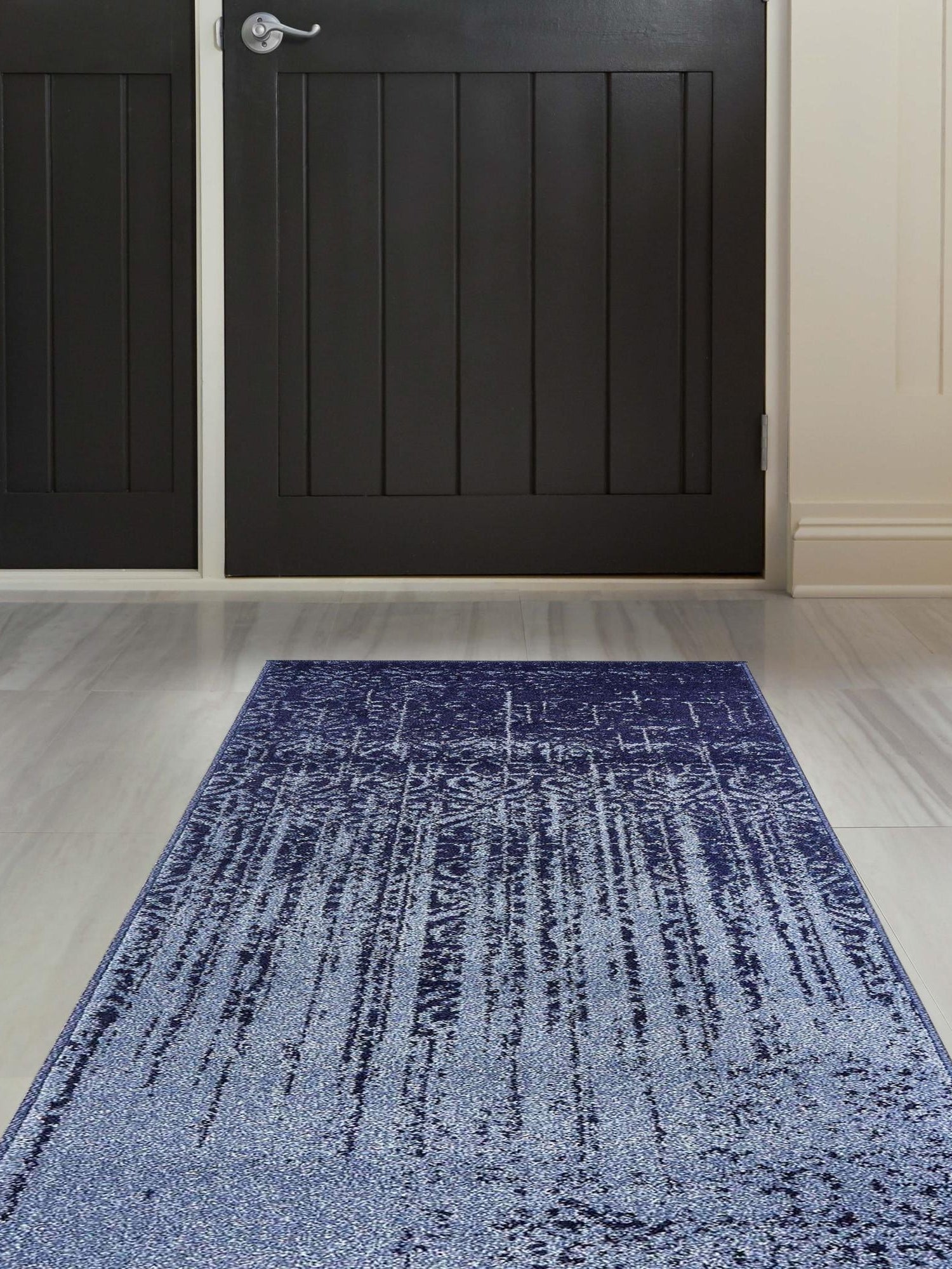 Blue 2' x 6' 1 Del Mar Runner Area Rug 100% Polypropylene Easy Clean Stain Resistant Vivid Modern Carpet Mat for Home Decor Interior Designing for Sale at Rug Engine