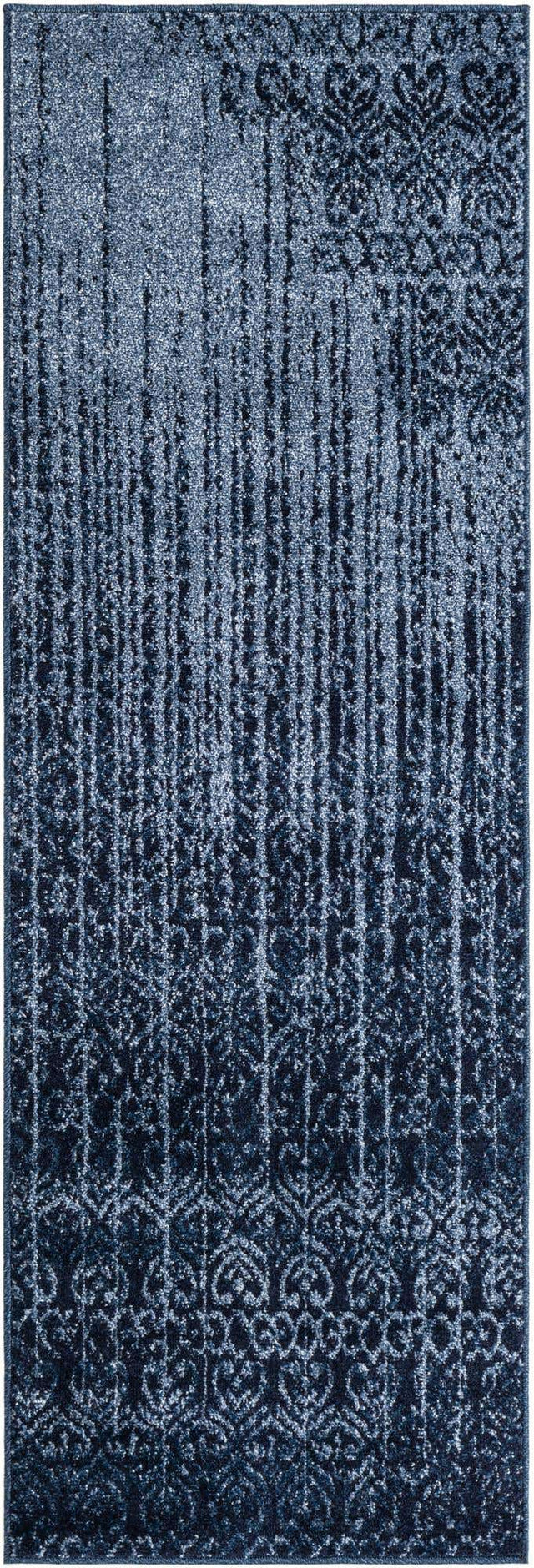 Blue 2' x 6' 1 Del Mar Runner Area Rug 100% Polypropylene Easy Clean Stain Resistant Vivid Modern Carpet Mat for Home Decor Interior Designing for Sale at Rug Engine
