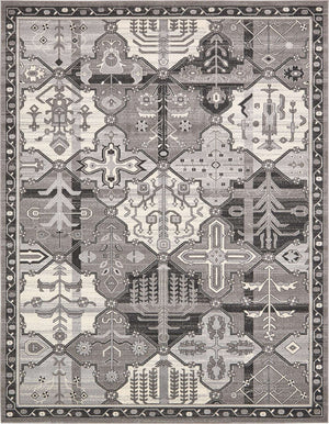 Gray 10' x 13' 1 La Jolla Rectangle Area Rug 100% Polypropylene Traditional Pattern Easy Clean Carpet for Living, Dining, Bedroom, Office for Sale at Rug Engine