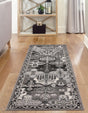 Gray 2' x 6' 1 La Jolla Runner Area Rug 100% Polypropylene Traditional Pattern Easy Clean Carpet for Living, Dining, Bedroom, Office for Sale at Rug Engine