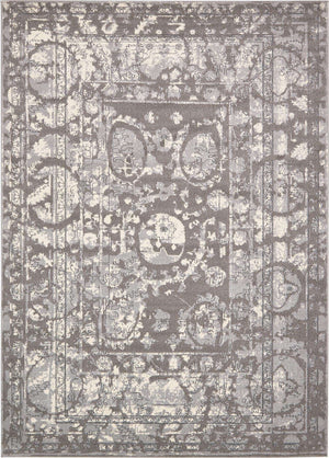 Gray 10' x 14' 1 La Jolla Rectangle Area Rug 100% Polypropylene Traditional Pattern Easy Clean Carpet for Living, Dining, Bedroom, Office for Sale at Rug Engine