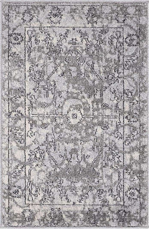 Gray 2' x 3' 1 La Jolla Rectangle Area Rug 100% Polypropylene Traditional Pattern Easy Clean Carpet for Living, Dining, Bedroom, Office for Sale at Rug Engine