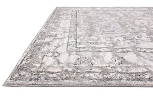 Gray 6' 1 x 6' 1 La Jolla Square Area Rug 100% Polypropylene Traditional Pattern Easy Clean Carpet for Living, Dining, Bedroom, Office for Sale at Rug Engine