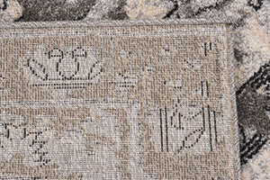 Gray 6' 1 x 6' 1 La Jolla Square Area Rug 100% Polypropylene Traditional Pattern Easy Clean Carpet for Living, Dining, Bedroom, Office for Sale at Rug Engine