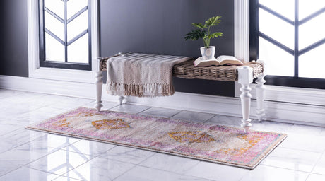 Beige 2' 7 x 10' Aurora Runner Area Rug 60% Polypropylene & 40% Polyester Living Dining Room Bedroom Office Modern Decor Carpet for Sale at Rug Engine