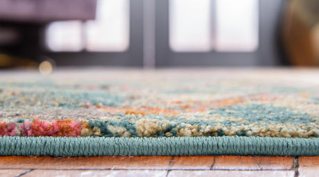 Blue 2' 7 x 10' Aurora Runner Area Rug 60% Polypropylene & 40% Polyester Living Dining Room Bedroom Office Modern Decor Carpet for Sale at Rug Engine