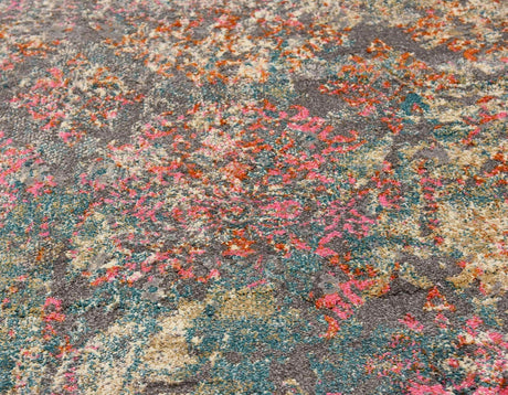 Blue 2' 7 x 10' Aurora Runner Area Rug 60% Polypropylene & 40% Polyester Living Dining Room Bedroom Office Modern Decor Carpet for Sale at Rug Engine