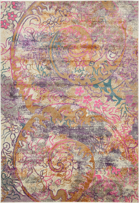 Dark Beige 7' x 10' Aurora Rectangle Area Rug 60% Polypropylene & 40% Polyester Living Dining Room Bedroom Office Modern Decor Carpet for Sale at Rug Engine