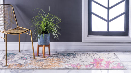 Beige 2' 7 x 10' Aurora Runner Area Rug 60% Polypropylene & 40% Polyester Living Dining Room Bedroom Office Modern Decor Carpet for Sale at Rug Engine