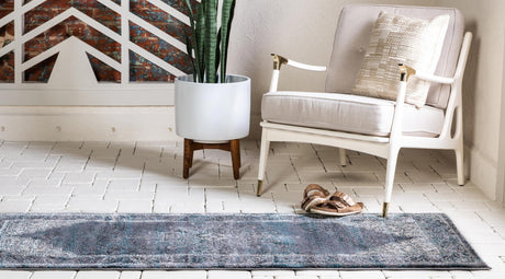 Gray 2' 2 x 6' 1 Aurora Runner Area Rug 60% Polypropylene & 40% Polyester Living Dining Room Bedroom Office Modern Decor Carpet for Sale at Rug Engine