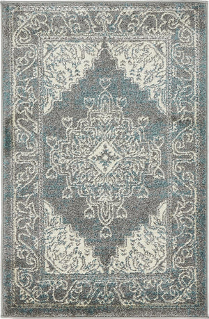 Gray 2' x 3' 1 Aurora Rectangle Area Rug 60% Polypropylene & 40% Polyester Living Dining Room Bedroom Office Modern Decor Carpet for Sale at Rug Engine