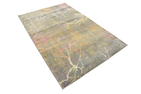 Gray 4' 1 x 6' 1 Aurora Rectangle Area Rug 60% Polypropylene & 40% Polyester Living Dining Room Bedroom Office Modern Decor Carpet for Sale at Rug Engine