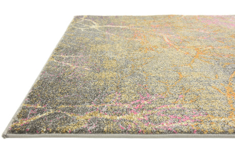 Gray 4' 1 x 6' 1 Aurora Rectangle Area Rug 60% Polypropylene & 40% Polyester Living Dining Room Bedroom Office Modern Decor Carpet for Sale at Rug Engine