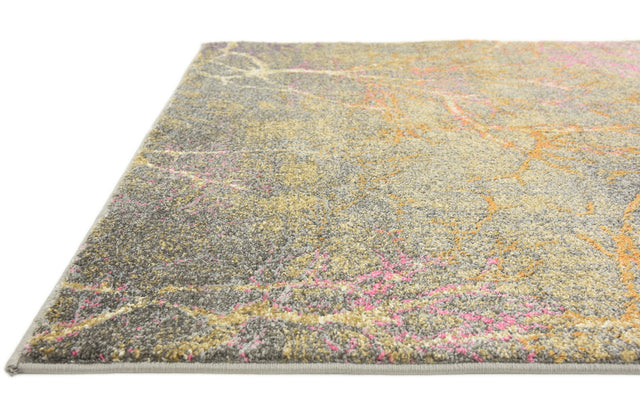 Gray 4' 1 x 6' 1 Aurora Rectangle Area Rug 60% Polypropylene & 40% Polyester Living Dining Room Bedroom Office Modern Decor Carpet for Sale at Rug Engine