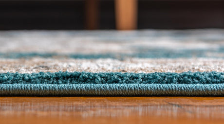 Teal 2' x 3' 1 Aurora Rectangle Area Rug 60% Polypropylene & 40% Polyester Living Dining Room Bedroom Office Modern Decor Carpet for Sale at Rug Engine
