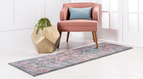 Gray 2' x 6' 1 Aurora Runner Area Rug 60% Polypropylene & 40% Polyester Living Dining Room Bedroom Office Modern Decor Carpet for Sale at Rug Engine