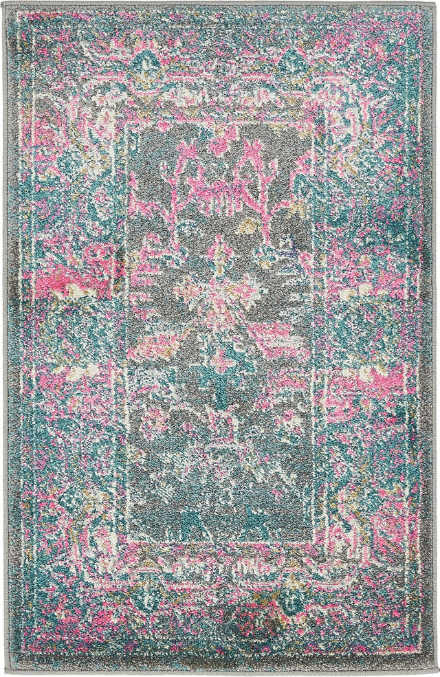 Gray 2' x 3' 1 Aurora Rectangle Area Rug 60% Polypropylene & 40% Polyester Living Dining Room Bedroom Office Modern Decor Carpet for Sale at Rug Engine