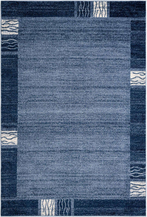 Light Blue 6' 1 x 9' Del Mar Rectangle Area Rug 100% Polypropylene Easy Clean Stain Resistant Vivid Modern Carpet Mat for Home Decor Interior Designing for Sale at Rug Engine