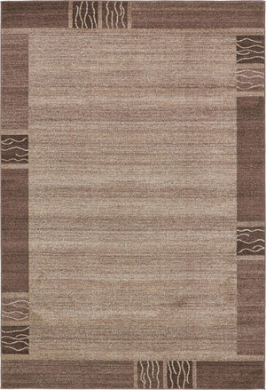 Dark Beige 6' 1 x 9' Del Mar Rectangle Area Rug 100% Polypropylene Easy Clean Stain Resistant Vivid Modern Carpet Mat for Home Decor Interior Designing for Sale at Rug Engine